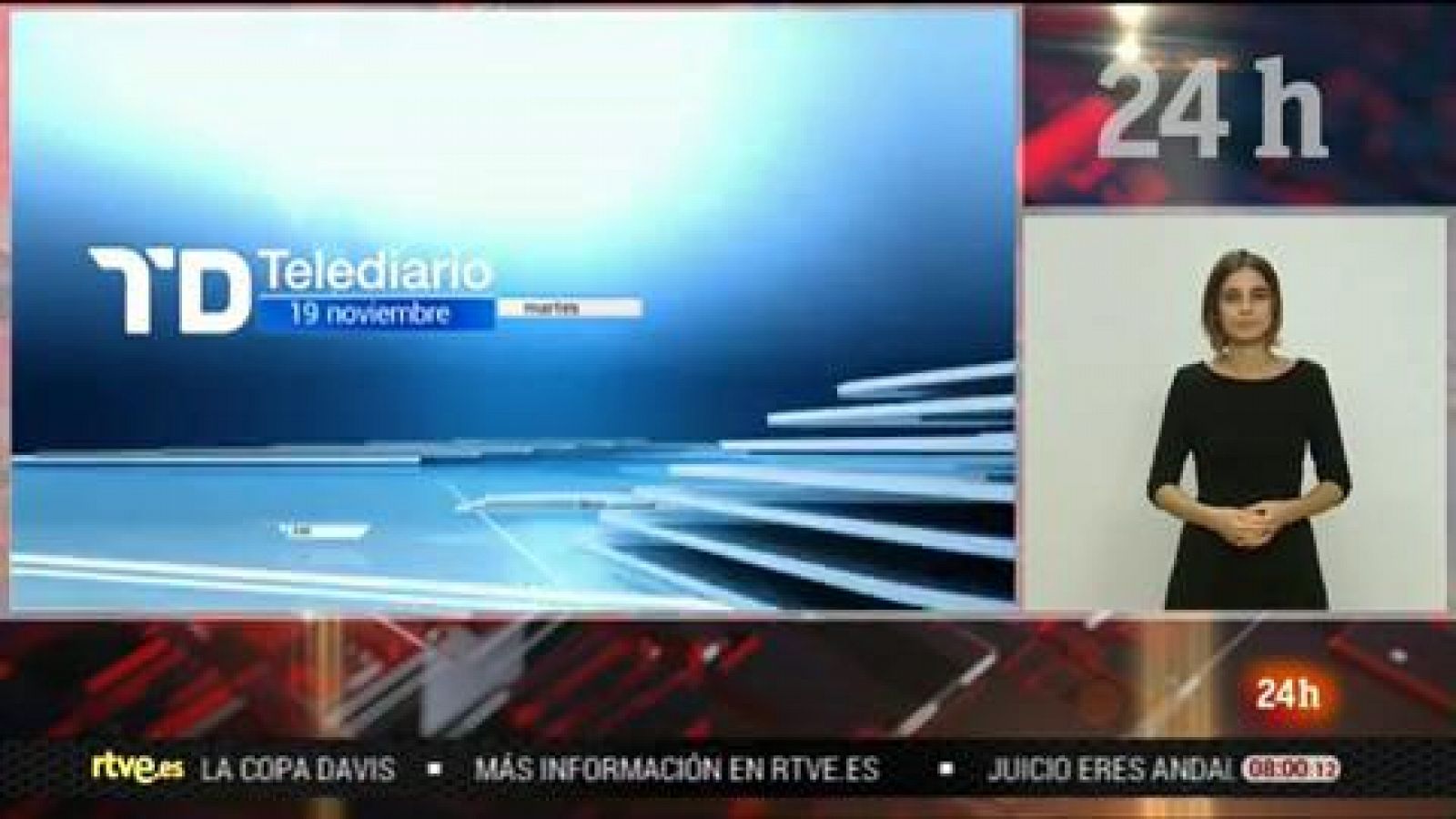 Telediario - 8 horas - 19/11/19 - Lengua de signos - RTVE.es