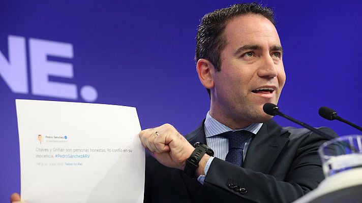 Telediario 1 - PP, Cs y Vox cargan contra Sánchez tras la sentencia de los ERE y el PSOE desvincula a la actual dirección