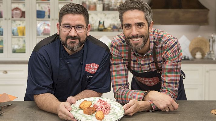 Hacer de comer - Buñuelos de Idiazábal y lomo de orza con mermelada