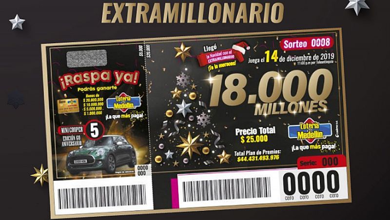 En Colombia un solo acertante se lleva los 5 millones de euros del sorteo extraordinario de Navidad