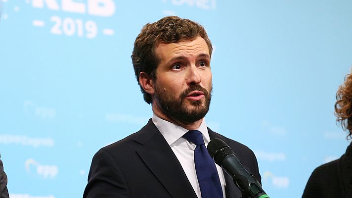 Telediario 1 - Casado rechaza abstenerse para investir a Sánchez pero ofrece a facilitar la gobernabilidad con pactos puntuales