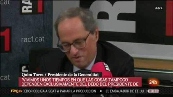 Quim Torra descarta un adelanto electoral en Cataluña 