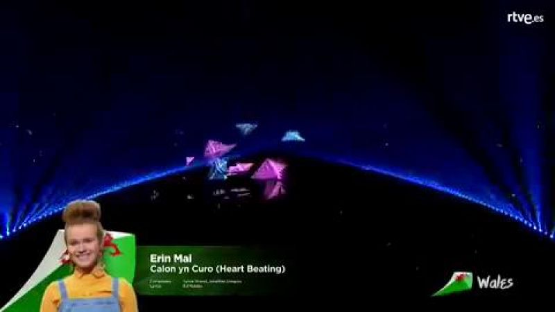 Eurovisin Junior 2019 - Erin Mai de Gales canta "Calon yn Curo"