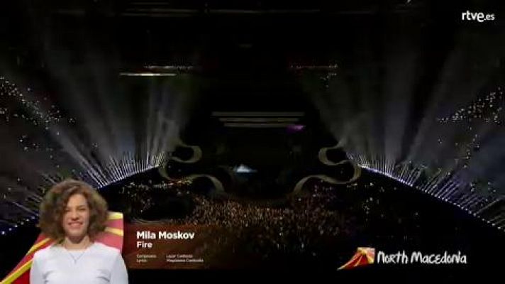 Mila Moskov representa a Macedonia del Norte cantando "Fire"