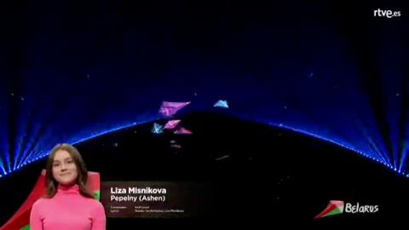 Eurovisi�n Junior 2019 - Elizaveta Misnikova de Bielorrusia canta "Pepelny"