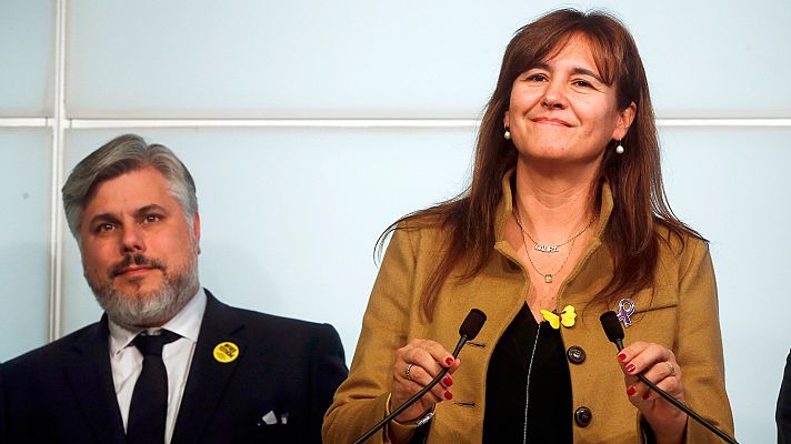 Telediario 1 - Negociaciones de gobierno: ERC celebra su consulta y JxCat eleva sus demandas