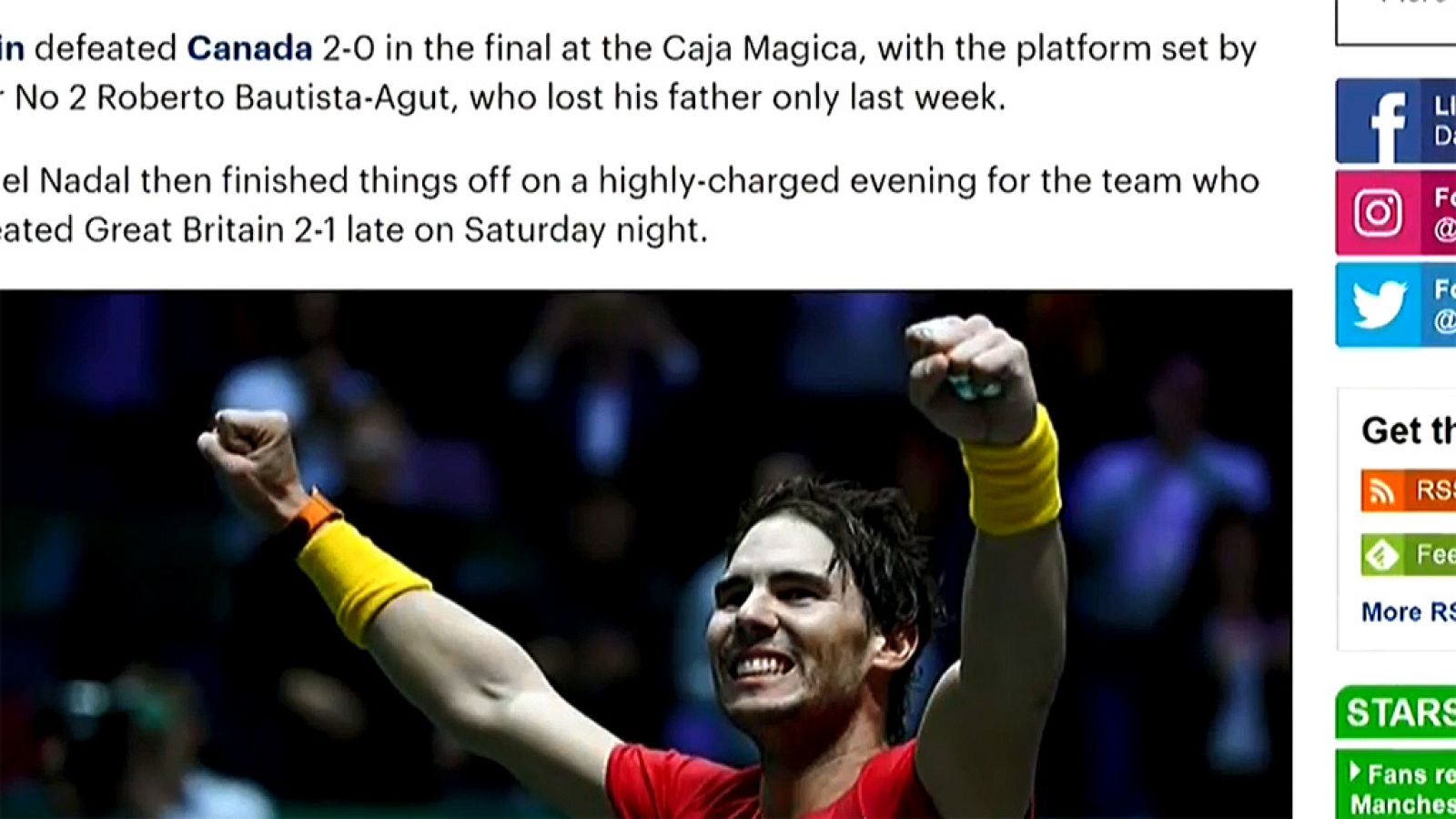 El triunfo de España en la Davis copa las portadas de todo el mundo | Ver