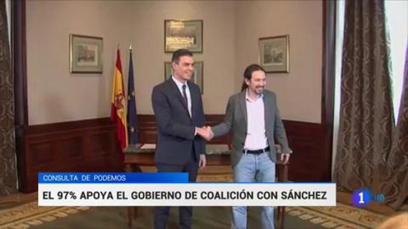 Las bases de Podemos avalan de forma masiva el preacuerdo con el PSOE para un gobierno de coalición