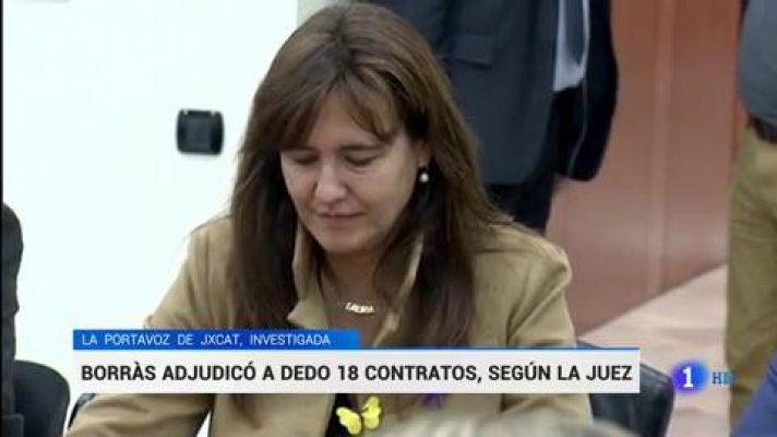 Telediario 1 - La jueza cree que Borràs adjudicó irregularmente hasta 18 contratos a un amigo