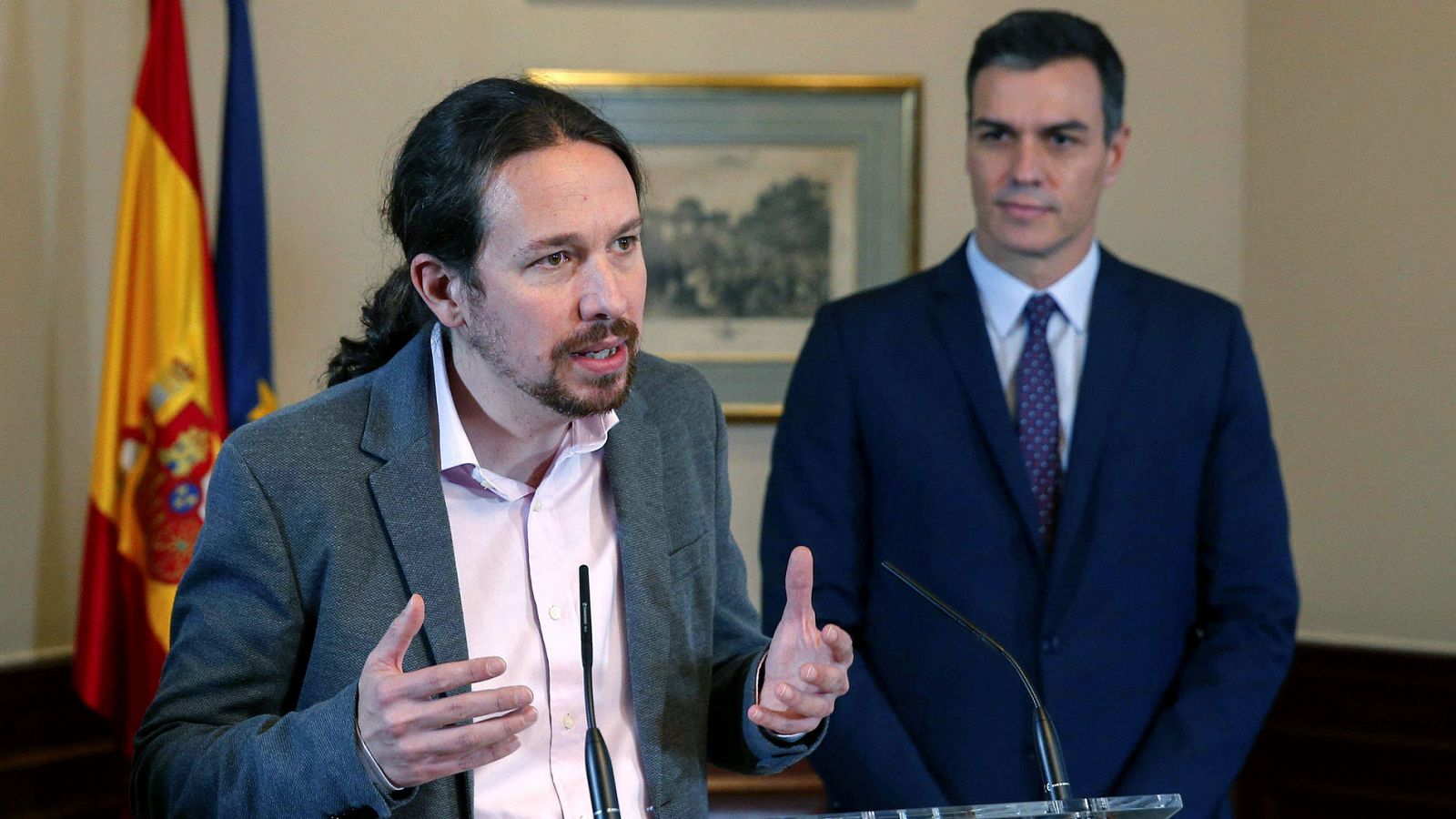 Iglesias apuesta por "el diálogo" para la investidura de Sánchez y no avanza la composición del gobierno de coalición