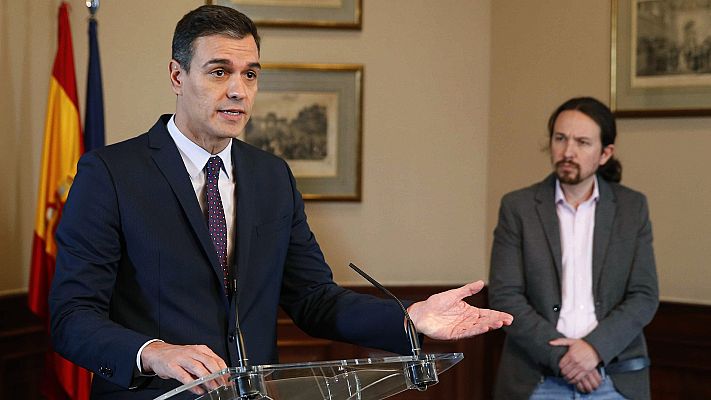 Telediario 1 - El PSOE espera garantizar la investidura de Sánchez cuanto antes mientras negocia un cuarto ministerio con Podemos