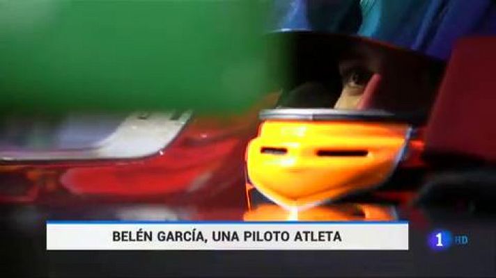 Telediario 1 - Belén García, piloto de coches y saltadora de pértiga