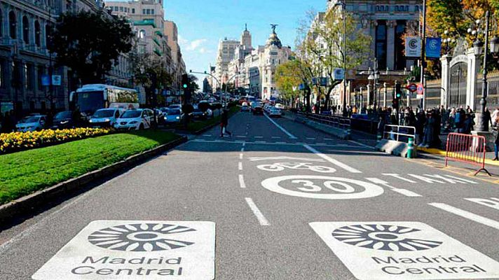 Telediario 1 - Madrid Central reduce un 20% la contaminación en su primer año