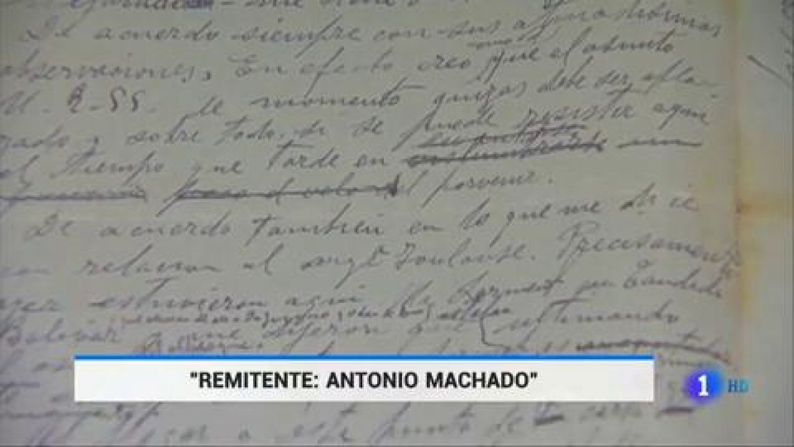 Telediario 1: Remitente: Antonio Machado | RTVE Play