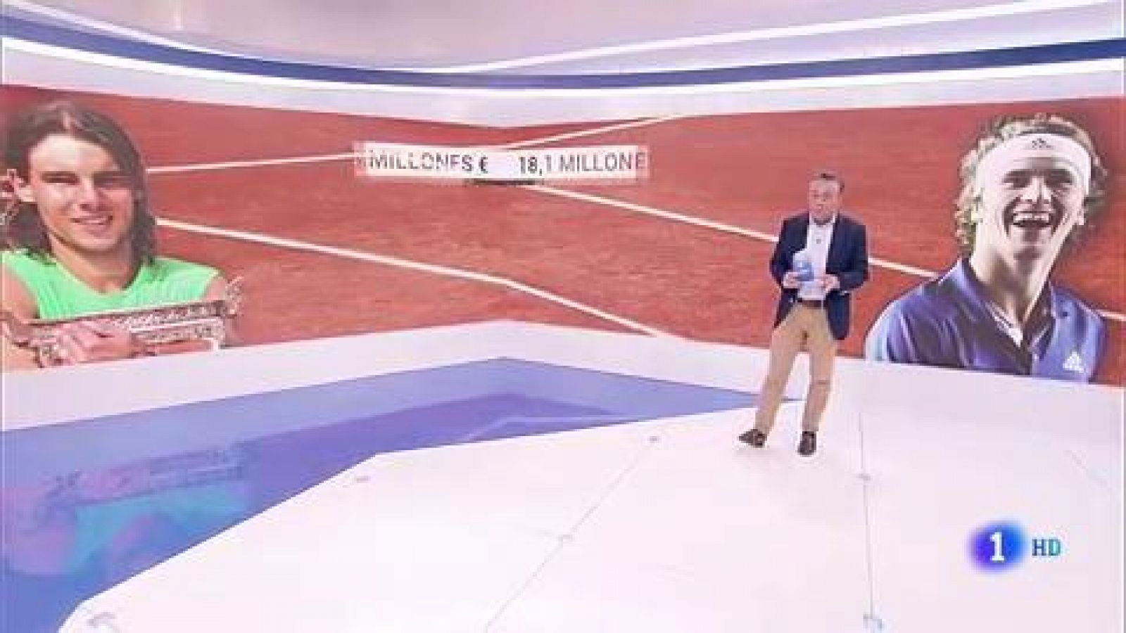 Telediario 1: Polémica por el dinero ingresado por Zverev en comparación con Rafa Nadal | RTVE Play