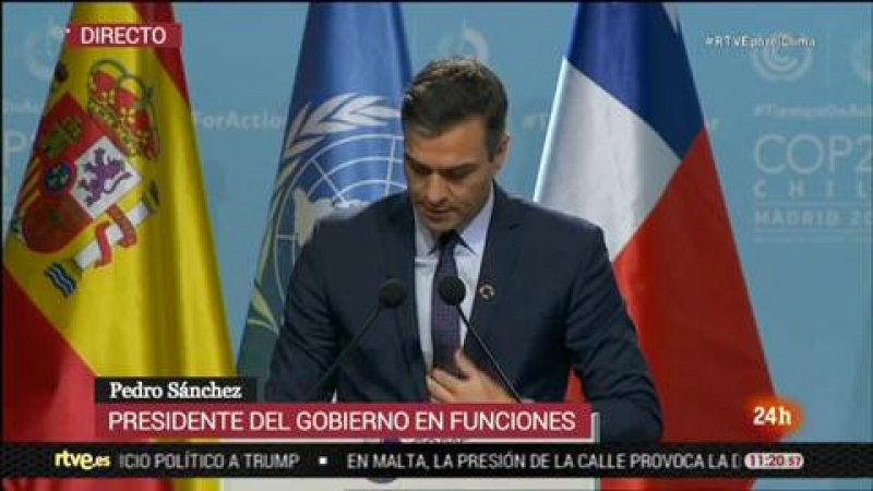 Sánchez, en la inauguración de la Cumbre del Clima: Quienes "niegan la evidencia" del cambio climático son "fanáticos"