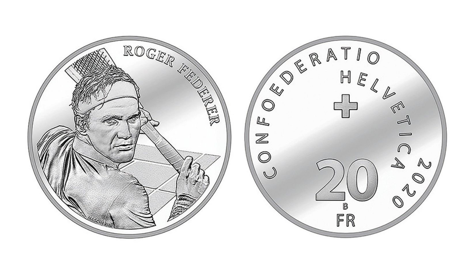 Federer, imagen en las monedas suizas | Ver