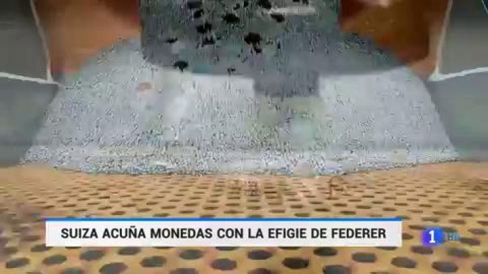 Telediario 1 - Suiza acuñará monedas con la imagen de Roger Federer