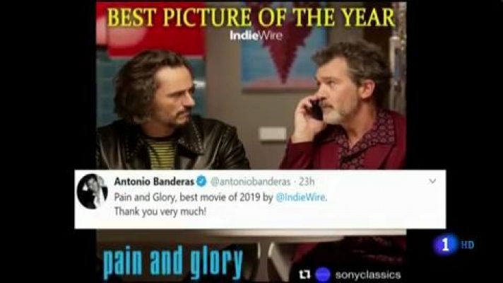 Telediario 1 - La crítica de Nueva York otorga a Antonio Banderas el premio al mejor actor del año