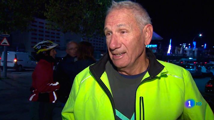Telediario 1 - Un jubilado, de 77 años, desde Valencia a Madrid en Bicicleta para acudir a la cumbre del clima