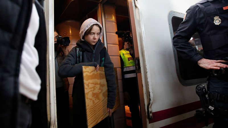 Greta Thunberg llega a Madrid para participar en la Cumbre del Clima