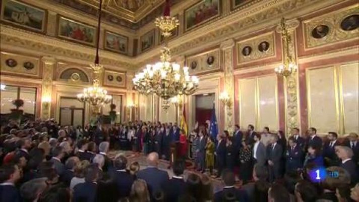 Telediario 1 - Batet defiende la Constitución como herramienta para integrar a "quienes se puedan sentir alejados o excluidos"