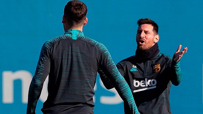 Telediario 1 - El Barça da descanso a Messi y Piqué para el intrascendente choque contra el Inter