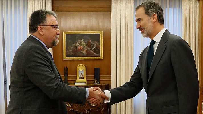 El rey inicia con el representante de Foro Asturias la ronda de consultas para designar candidato a la investidura