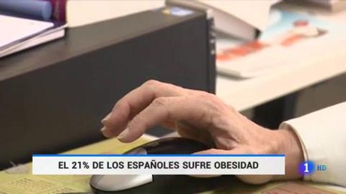 Telediario 1 - El 21 % de los españoles padecen obesidad