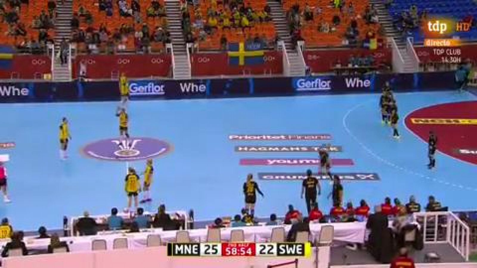 Mundial de Balonmano: Montenegro sella el pase de España a semifinales tras vencer a Suecia (26-23) - rtve.es