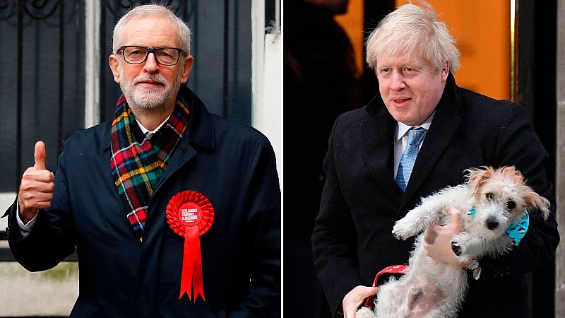 Johnson y Corbyn, dos figuras opuestas en lo político y en lo personal 