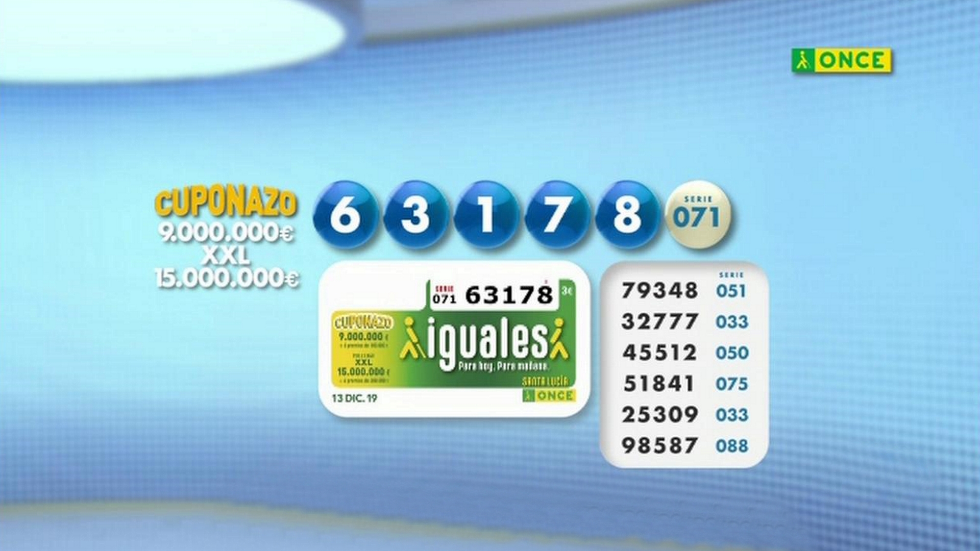 Sorteo Once 13 12 19 Rtve Es