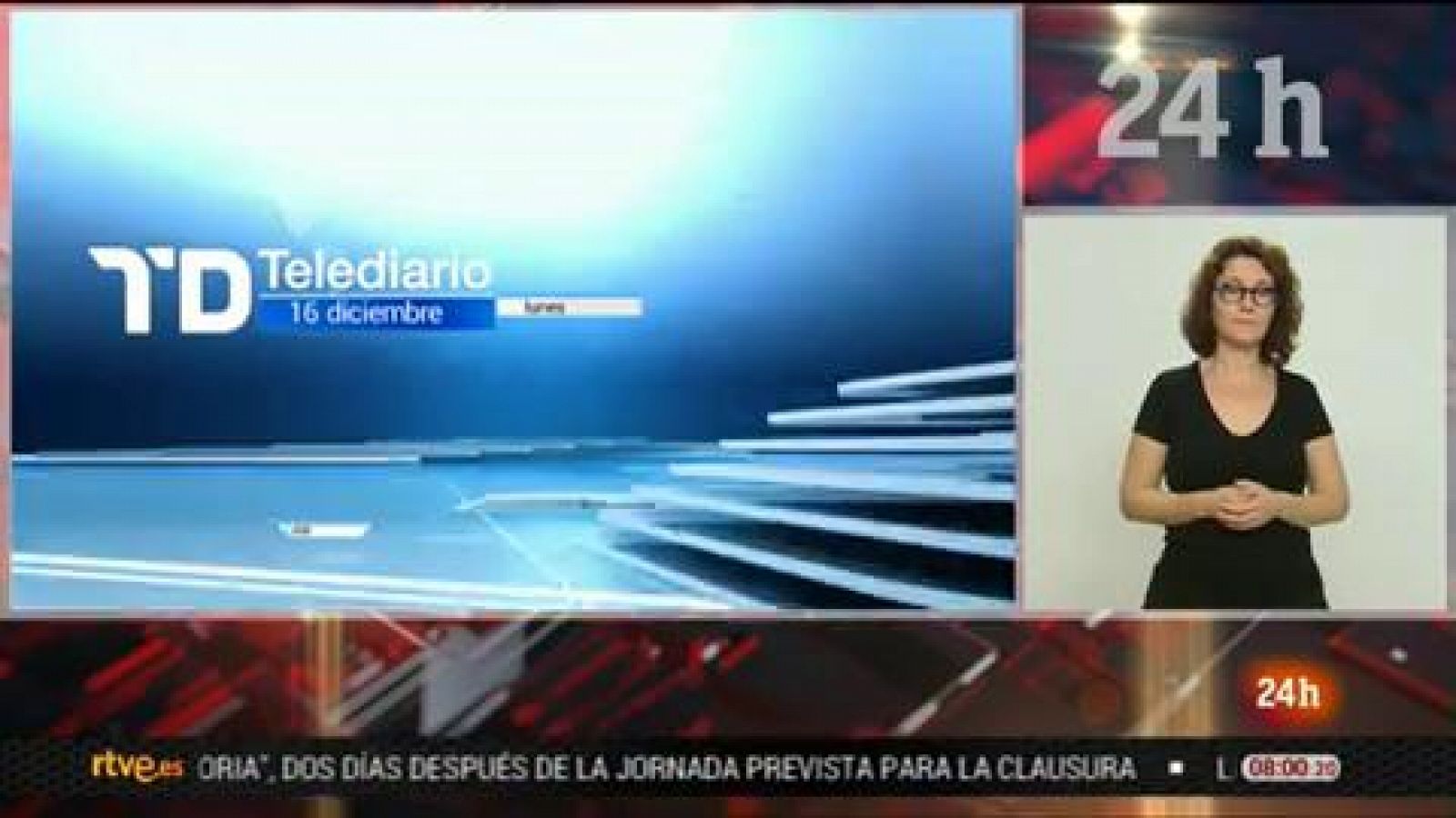 Telediario - 8 horas - 16/12/19 - Lengua de signos - RTVE.es