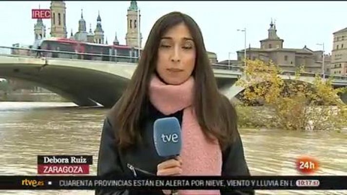 Zaragoza recibe la crecida del Ebro sin incidencias mientras llega otra borrasca al occidente peninsular