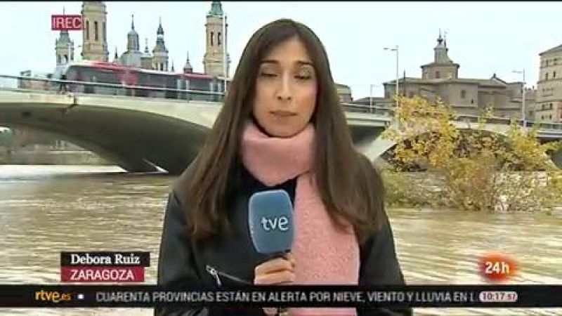 Zaragoza recibe la crecida del Ebro sin incidencias mientras llega un nueva borrasca 