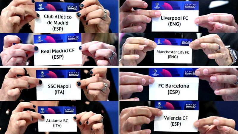 El Valencia ha sido el equipo español con mayor fortuna en el sorteo de los emparejamientos del octavos de final de la Champions League que ha acontecido en la sede de la UEFA en Nyon, Suiza. Los ché se medirán al Atalanta, mientras que el FC Barcelo