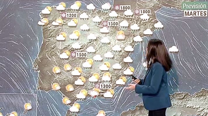 Descenso generalizado de temperaturas y lluvia persistente en el noroeste peninsular