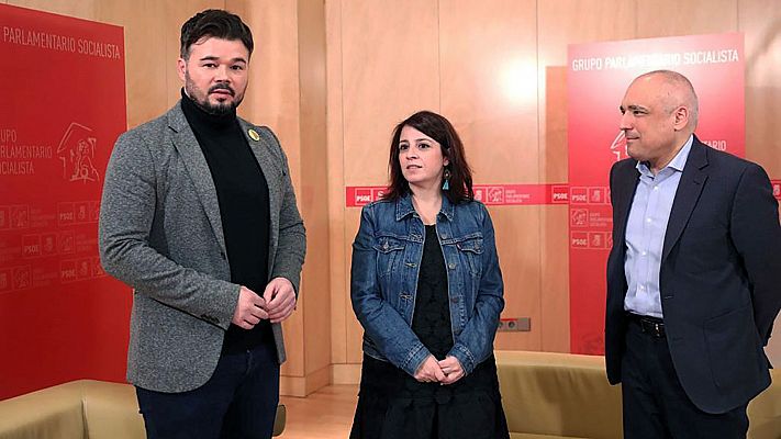 Telediario 1 - El PSOE se reúne con Más País, ERC, JxCat, la CUP y EH-Bildu en busca de apoyos para la investidura