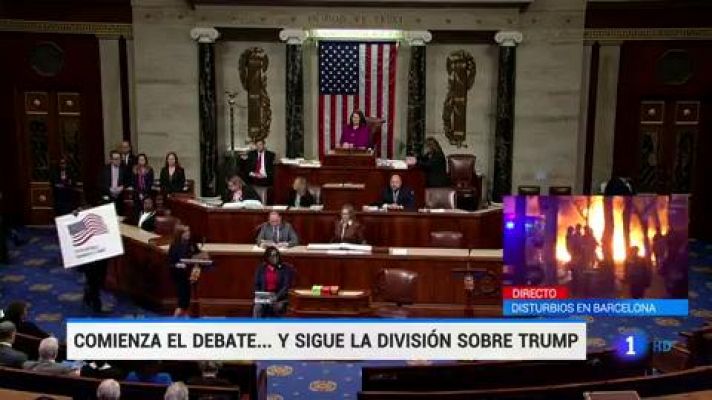 Telediario 1 - El Congreso de EE.UU. inicia el debate para el 'impeachment'