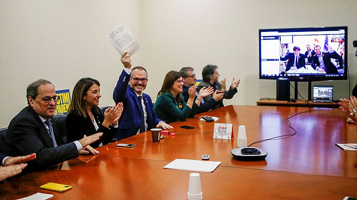 Telediario 1 - Alegría en ERC y JxCat por la decisión de la justicia europea sobre la inmunidad de Junqueras