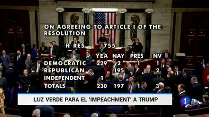 Telediario 1 - Trump y el 'impeachment': un juicio histórico