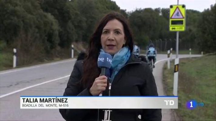 Telediario 1 - Un sistema detecta si hay ciclistas en la vía