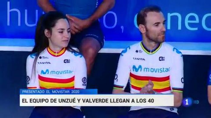Telediario 1 - Se presenta el Movistar de Valverde y Mas