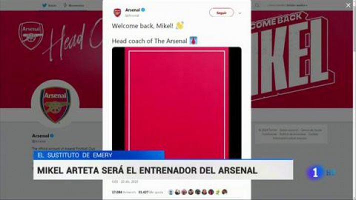 Mikel Arteta, nuevo entrenador del Arsenal