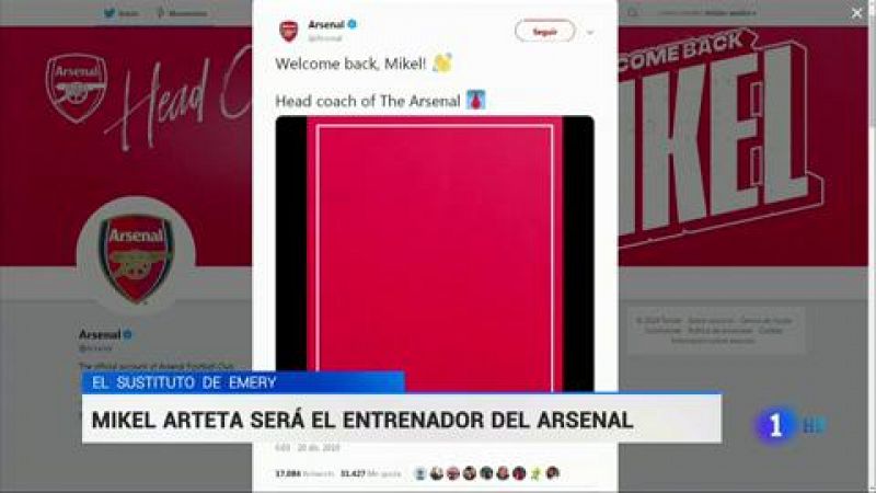 Mikel Arteta, nuevo entrenador del Arsenal