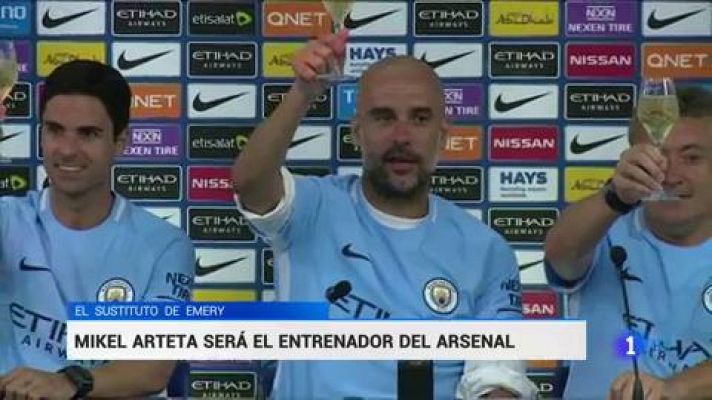 Telediario 1 - Mikel Arteta, nuevo entrenador del Arsenal