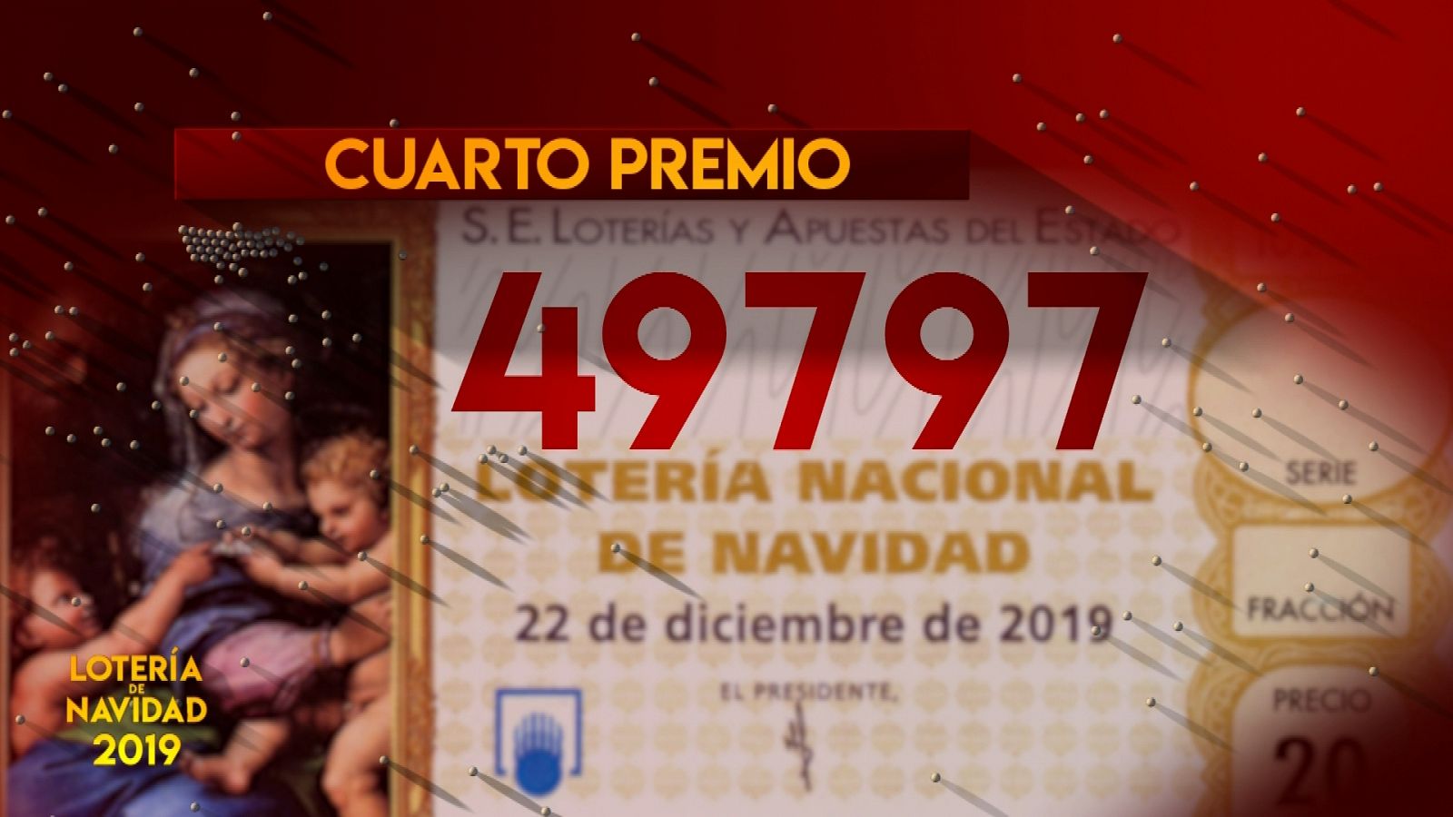 Lotería de Navidad 2019 - El segundo cuarto, el 49.797 | RTVE.es