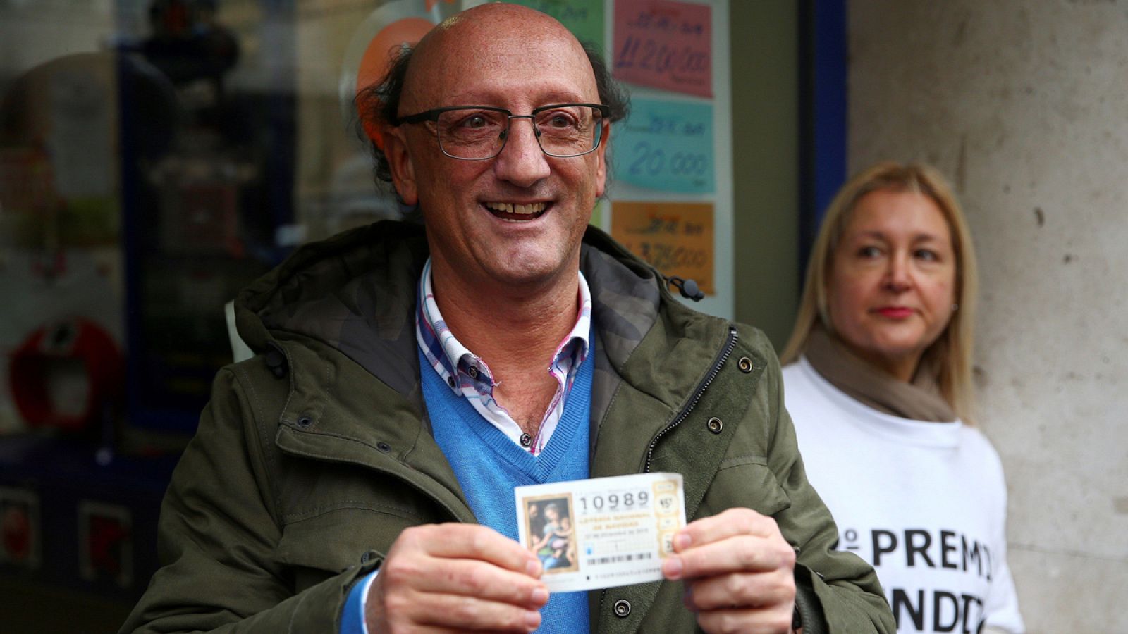 El segundo premio de la Lotería de Navidad, el 10.989, vendido sobre todo en Madrid