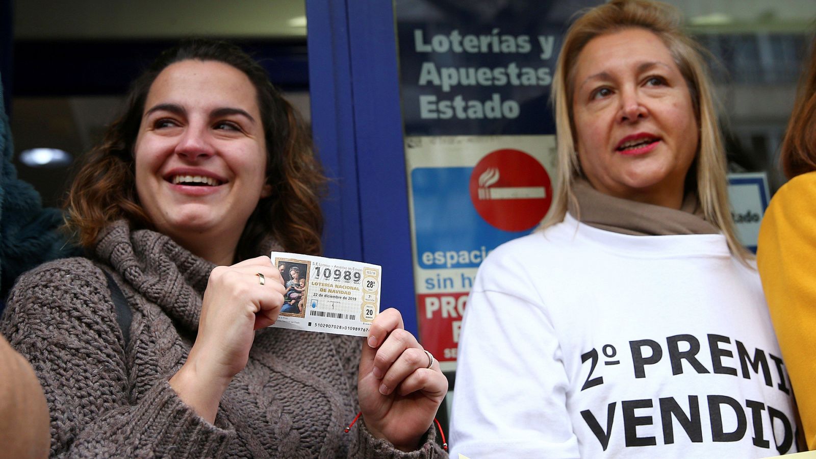 El segundo premio de la Lotería de Navidad, el 10.989, vendido sobre todo en Madrid y también en Badajoz