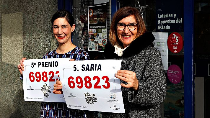 Los quintos premios de la Lotería de Navidad se reparten por casi toda España